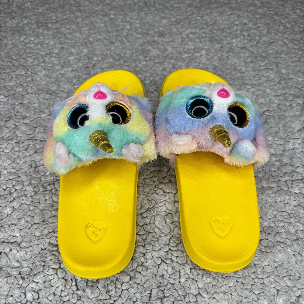 Ty Fashion Multicolor Plush Cat Slides - Picture 4 of 5